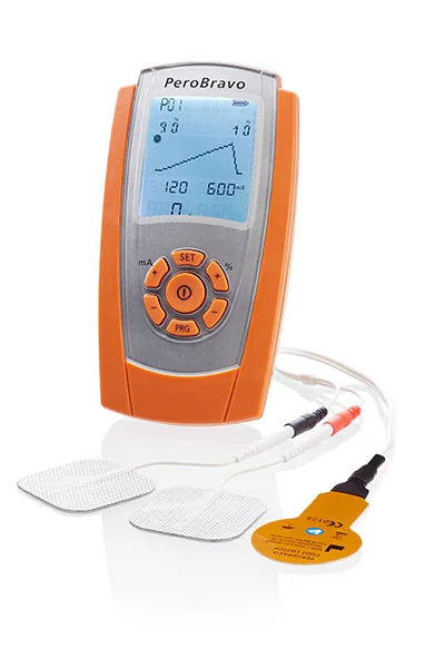 Paresestimulator PeroBravo in Orange-Weiß mit Fußschalter
